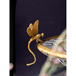 Чаша из прозрачного стекла с рельефным ободком и фигурками стрекоз Eden Garden варинант исполнения - 4 | Loft Concept в Казани