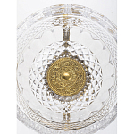 Чаша из рельефного стекла прозрачного цвета на бронзовой подставке Eden Garden варинант исполнения - 4 | Loft Concept в Казани