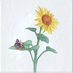 Плитка с узором Подсолнух варинант исполнения - 2 | Loft Concept в Казани