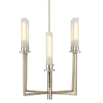 Люстра с 6-ю белыми матовыми плафонами из стекла в форме цилиндра Longitude варинант исполнения - 4 | Loft Concept в Казани