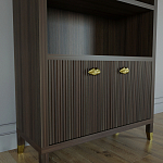 Книжный Стеллаж Elsa Dreams Walnut с задней стенкой варинант исполнения - 2 | Loft Concept в Казани