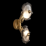 Бра с ветвистыми бронзовыми элементами и стеклянными рифлеными дисками Textured Glass Bra варинант исполнения - 5 | Loft Concept в Казани