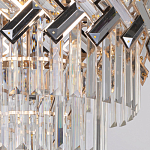 Люстра многоярусная с переплетенными металлическими элементами черного и золотого цвета и прозрачными хрустальными подвесками Empire Chandelier Crystal варинант исполнения - 4 | Loft Concept в Казани