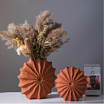 Ваза керамическая в виде круглой терракотовой морской раковины Galapagos варинант исполнения - 2 | Loft Concept в Казани