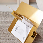 Дизайнерский журнальный стол фигурный золотого цвета Ufuri варинант исполнения - 2 | Loft Concept в Казани