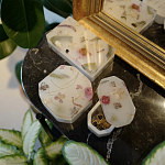 Шкатулка из эпоксидной смолы с цветами белая Epoxy Resin Rectangular Box White варинант исполнения - 5 | Loft Concept в Казани