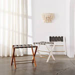 Настенный светильник с подвесками из деревянных бусин молочного цвета Wooden Beads Wall Lamp варинант исполнения - 2 | Loft Concept в Казани