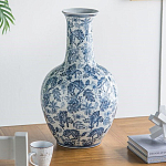 Ваза с классическим узором шинуазри синего цвета Blue & White Ornament  варинант исполнения - 5 | Loft Concept в Казани