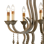 Люстра деревянная с подвесками Gray Curved Profile варинант исполнения - 1 | Loft Concept в Казани