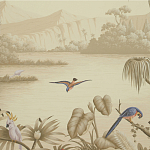 Обои ручная роспись Le Brésil Amarelo Sepia варинант исполнения - 2 | Loft Concept в Казани