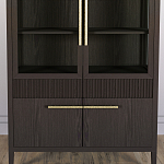 Витрина Primo со стеклянными фасадами и буфетом шпон Темный орех варинант исполнения - 6 | Loft Concept в Казани