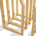 Консоль с чёрной столешницей и золотым фигурным основанием Cosmo варинант исполнения - 1 | Loft Concept в Казани