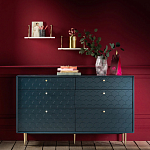 Комод с 6 выдвижными ящиками Scale Ornament Blue Chest of Drawers варинант исполнения - 6 | Loft Concept в Казани