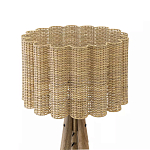 Торшер с плетеным абажуром на основании в виде треноги Lamp with Wicker Lampshade варинант исполнения - 2 | Loft Concept в Казани