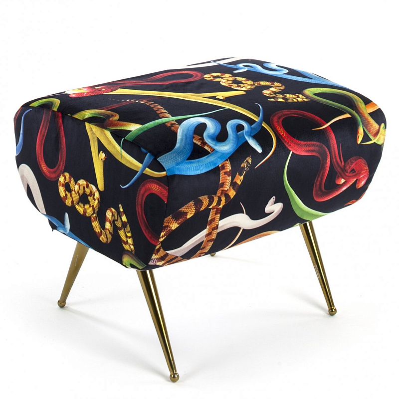 Оттоманка Seletti Pouf Snakes Мульти Латунь в Казани | Loft Concept 