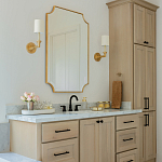 Зеркало в золотой деревянной раме Riviera варинант исполнения - 4 | Loft Concept в Казани