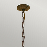 Люстра бронзового цвета с 6-ю лампами и подвесками из оптического стекла в классическом стиле Feiss варинант исполнения - 4 | Loft Concept в Казани