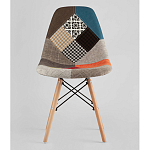Пластиковый стул на ножках из массива бука Eames Пэчворк варинант исполнения - 4 | Loft Concept в Казани