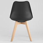 Стул с основой из пластика и мягким сиденьем Arvika Black варинант исполнения - 4 | Loft Concept в Казани