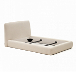 Кровать со съемным бежевым чехлом из ткани букле White Boucle Collection варинант исполнения - 2 | Loft Concept в Казани