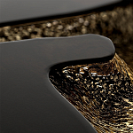 Дизайнерский журнальный стол круглый с декоративным расколом в центре стола Flaming варинант исполнения - 1 | Loft Concept в Казани