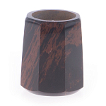 Подсвечник из натурального камня обсидиан со свечой Stone Candlestick варинант исполнения - 1 | Loft Concept в Казани