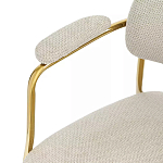 Стул Singer Chair с подлокотниками серый на золотистых ножках варинант исполнения - 6 | Loft Concept в Казани