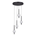 Люстра светодиодная каскадная с 4-мя сферическими стеклянными плафонами Splatter варинант исполнения - 3 | Loft Concept в Казани