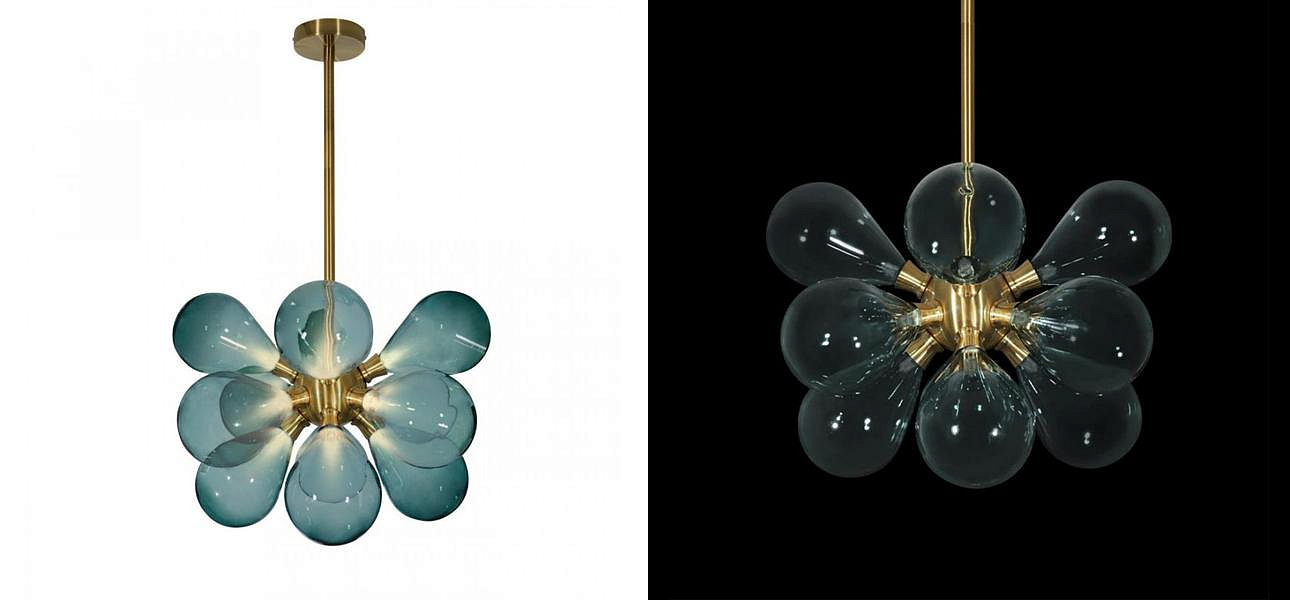 Люстра Simonet Chandelier Blue 50 см Люстра Simonet Chandelier Blue 50 см - Loft-Concept в Казани