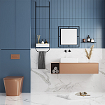 Настенное зеркало квадратной формы в черной металлической раме CORNER MIRROR BLACK варинант исполнения - 3 | Loft Concept в Казани