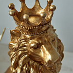 Статуэтка лев с детализированной гривой и изящной короной Lion Crown  варинант исполнения - 6 | Loft Concept в Казани