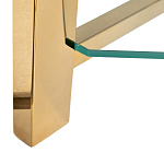 Стеллаж золото с прозрачными стеклянными полками Safekeeping варинант исполнения - 3 | Loft Concept в Казани