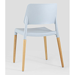Пластиковый стул на ножках из массива бука Ferret Grey-Blue варинант исполнения - 4 | Loft Concept в Казани