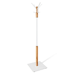 Вешалка с квадратным основанием и 4-мя белыми металлическими крючками Industrial Metal Rust варинант исполнения - 1 | Loft Concept в Казани