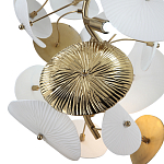 Подвесной светильник с белыми и золотистыми цветами Dahlia Flowers Lamp варинант исполнения - 4 | Loft Concept в Казани