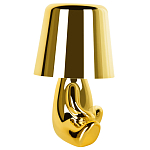 Настольная лампа фигурная золотого цвета с гладким абажуром Высота 16 см Sophia варинант исполнения - 6 | Loft Concept в Казани
