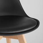 Стул с основой из пластика и мягким сиденьем Arvika Black варинант исполнения - 7 | Loft Concept в Казани