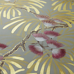 Обои ручная роспись Silk Tree Colourway SC-80 on Pale Grey dyed silk варинант исполнения - 2 | Loft Concept в Казани