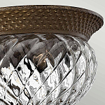 Потолочный светильник с чашеобразным плафоном из толстого волнообразного стекла и широким узорчатым основанием Hinkley варинант исполнения - 10 | Loft Concept в Казани