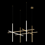 Люстра с 6-ю цилиндрическими плафонами на тонких тросах Trumpet tube варинант исполнения - 3 | Loft Concept в Казани