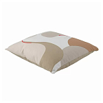 Подушка декоративная хлопковая бежевого цвета с абстрактным принтом Elysian Flow Sand варинант исполнения - 1 | Loft Concept в Казани