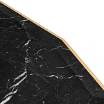 Консоль с чёрной столешницей и золотым фигурным основанием Cosmo варинант исполнения - 4 | Loft Concept в Казани