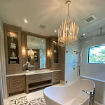 Люстра белая с несколькими ярусами деревянных палочек Bright Wooden Chandelier варинант исполнения - 8 | Loft Concept в Казани