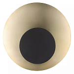 Бра круглое в сочетании золотистого и чёрного цвета Round Sconce Gold and Black варинант исполнения - 1 | Loft Concept в Казани