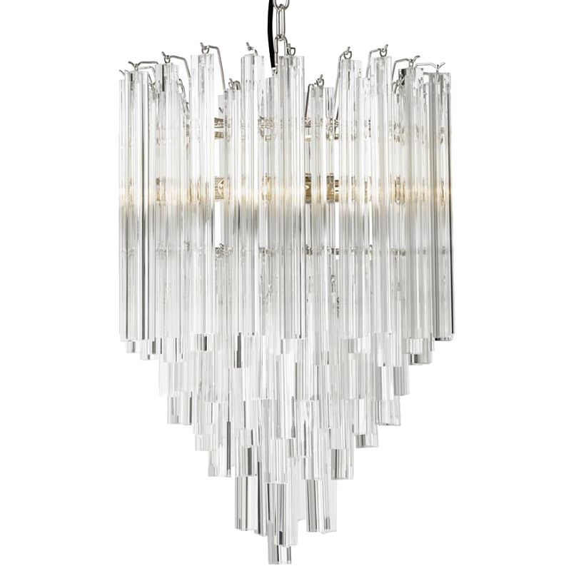 Люстра Chandelier Salerno Clear Никель Прозрачный (Transparent) в Казани | Loft Concept 