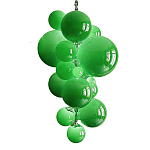 Люстра Grape Balls Зеленое стекло  варинант исполнения - 3 | Loft Concept в Казани