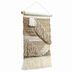 Панно из шерсти и хлопка с узором Beige Calista Cascade варинант исполнения - 1 | Loft Concept в Казани