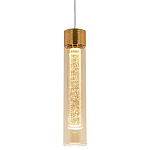 Подвесной светильник золото Sparkling Bubbles Tube Gold Amber Hanging Lamp варинант исполнения - 1 | Loft Concept в Казани