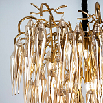 Люстра со стеклянными подвесками янтарного цвета Ambre Glass Chandelier 80 варинант исполнения - 2 | Loft Concept в Казани