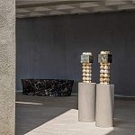 Настольная лампа с основанием из 24 выточенных сферических камней Through Stone варинант исполнения - 4 | Loft Concept в Казани